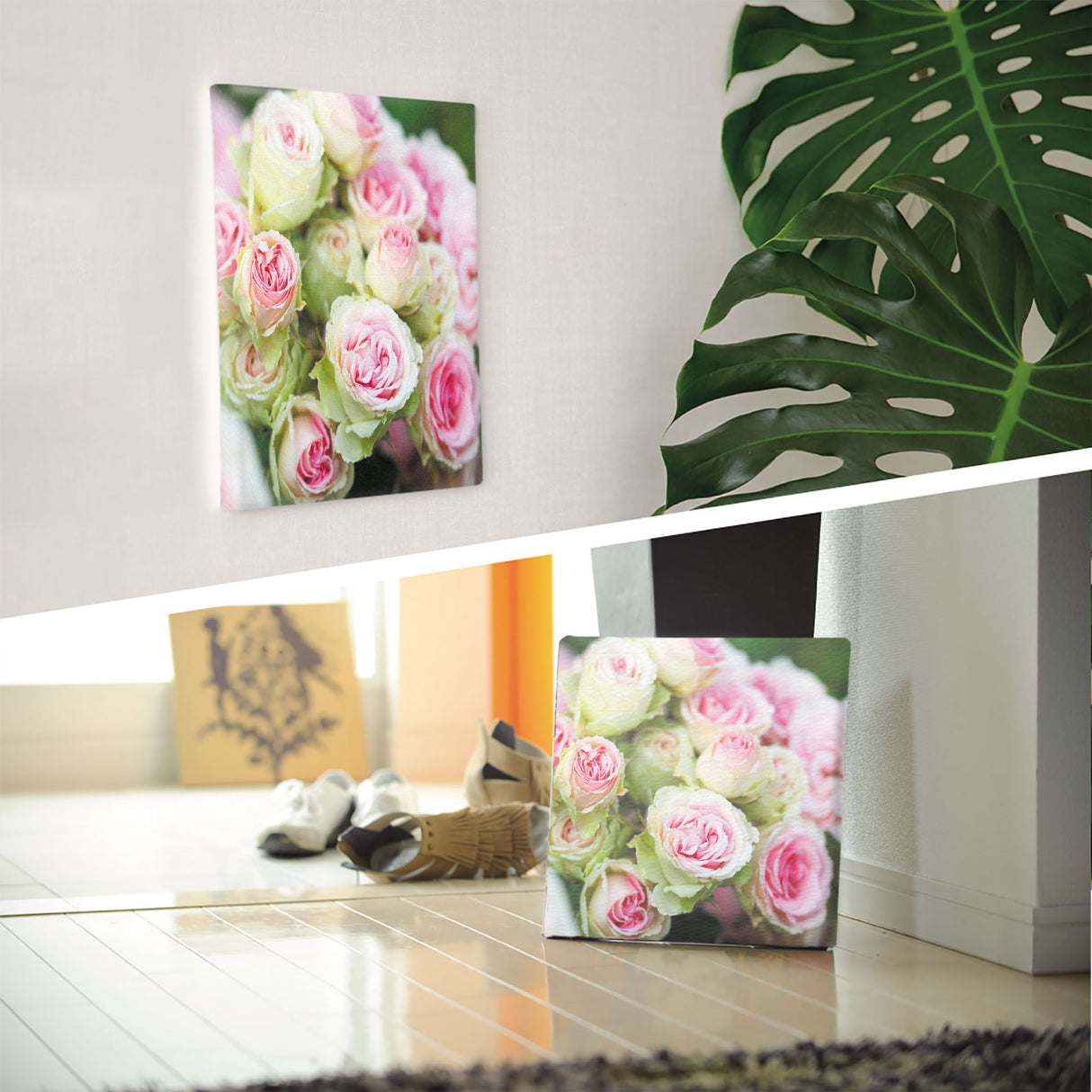 バラのファブリックパネルセット インテリア雑貨 アートパネル キャンバス 花 ピンク nori-2005-028 - ArtDeli. アートパネル専門店