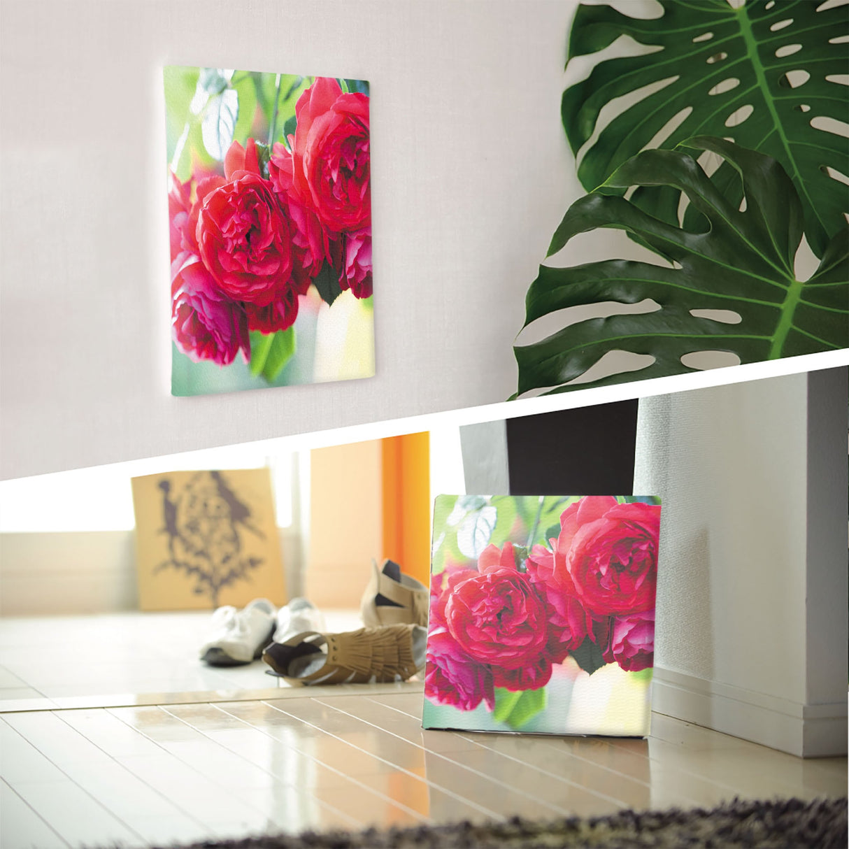 バラのアートパネルセット インテリア雑貨 アートパネル キャンバス 花 レッド nori-2005-031 - ArtDeli. アートパネル専門店