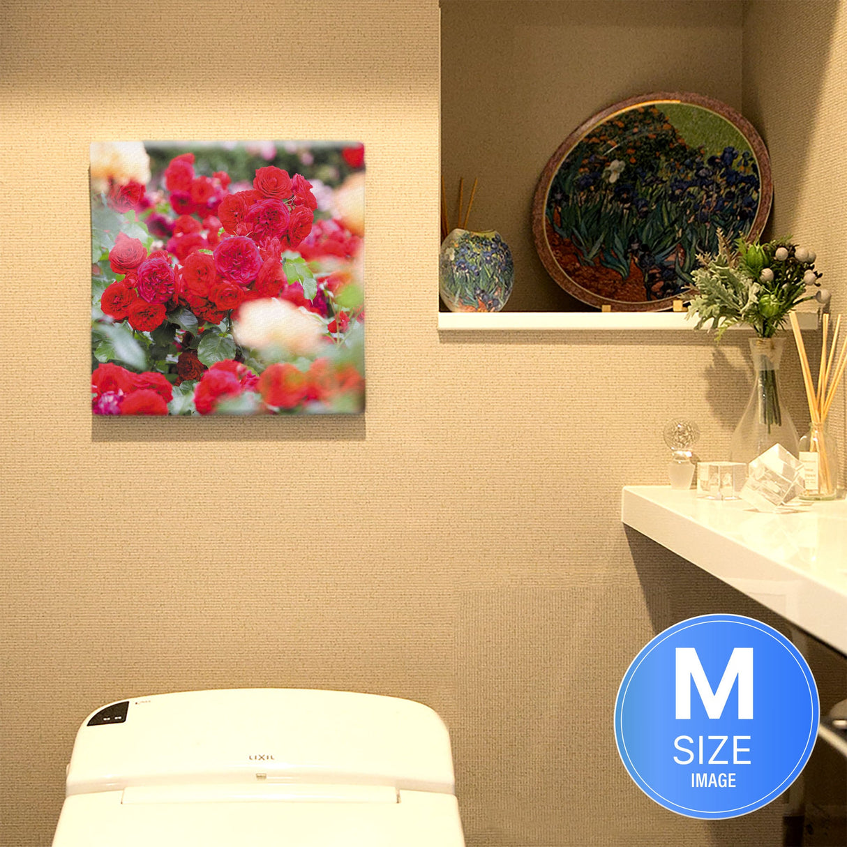 バラの壁掛けアートセット インテリア雑貨 アートパネル キャンバス 花 レッド nori-2005-032 - ArtDeli. アートパネル専門店