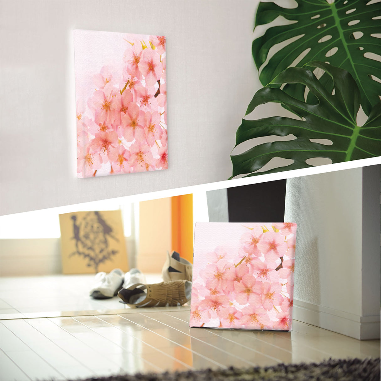 桜の壁掛けアートセット インテリア雑貨 アートパネル キャンバス 花 ピンク nori-2005-033 - ArtDeli. アートパネル専門店
