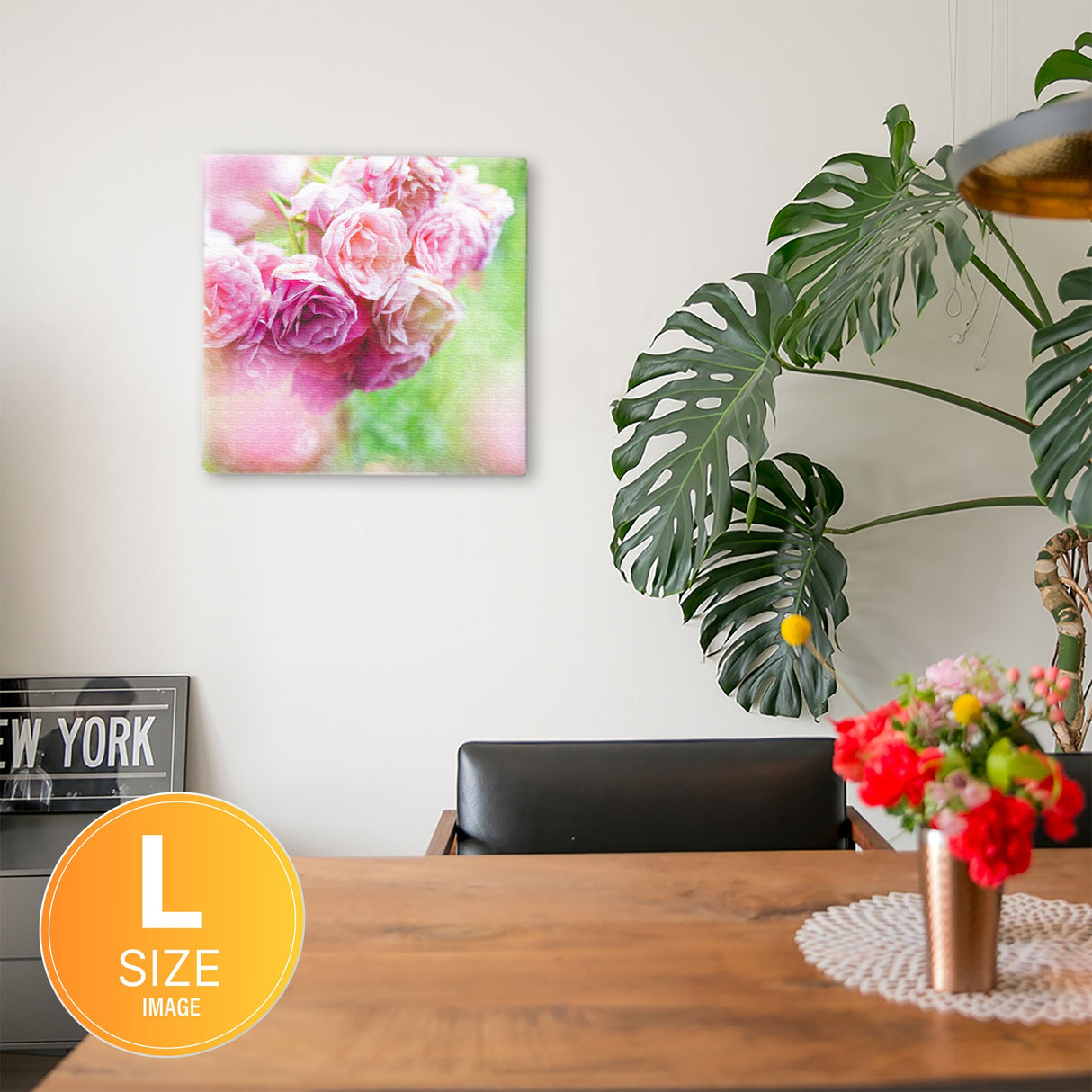 バラの壁掛けアートセット インテリア雑貨 アートパネル キャンバス 花 ピンク nori-2005-034 - ArtDeli. アートパネル専門店