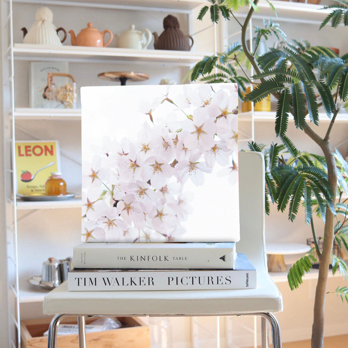 桜のファブリックパネルセット インテリア雑貨 アートパネル キャンバス 花 ホワイト nori-2005-036 - ArtDeli. アートパネル専門店