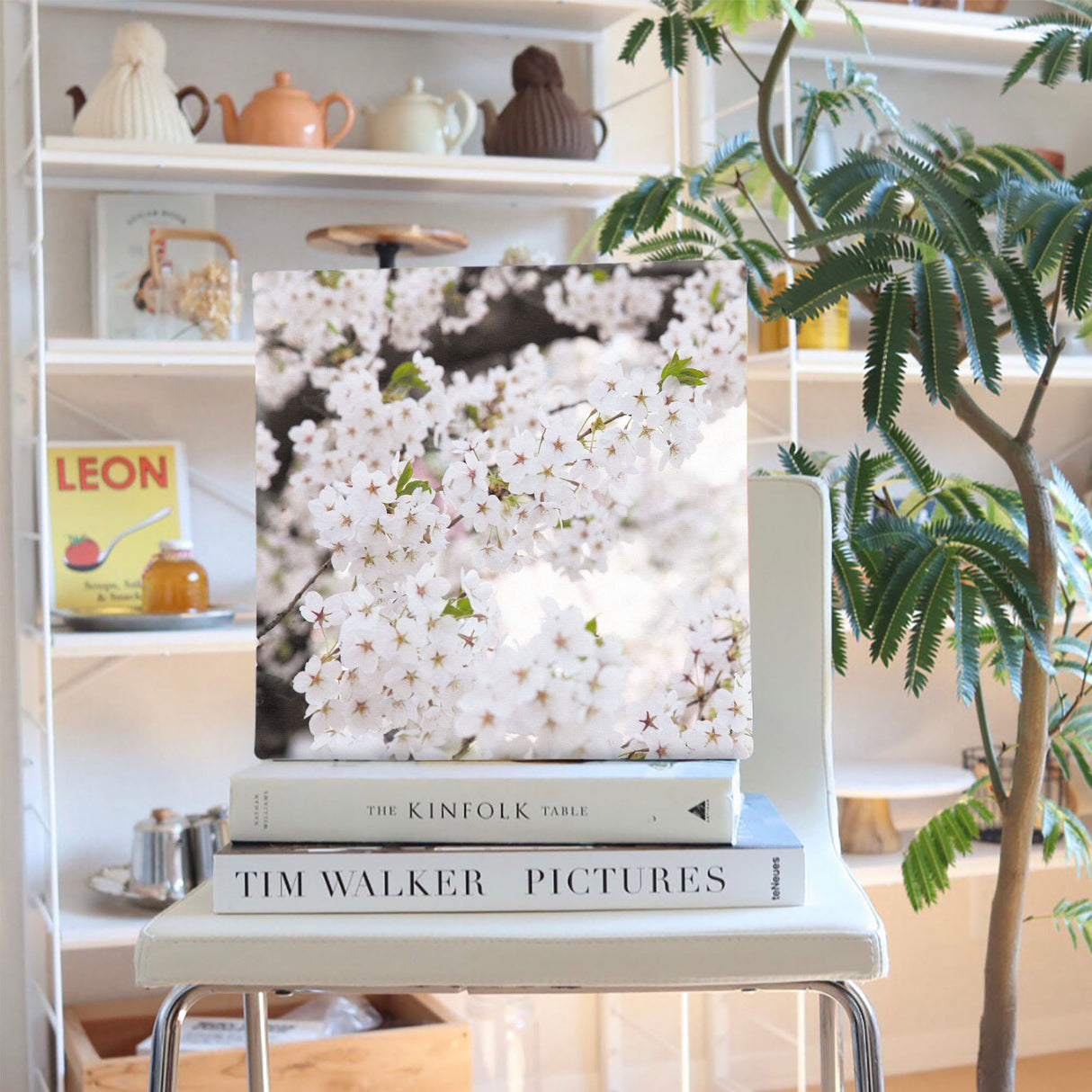 桜のファブリックパネルセット インテリア雑貨 アートパネル キャンバス 花 ホワイト nori-2005-037 - ArtDeli. アートパネル専門店