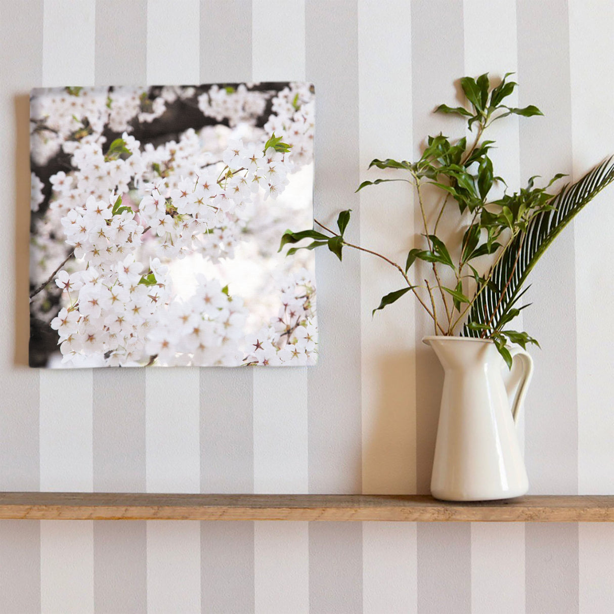桜のファブリックパネルセット インテリア雑貨 アートパネル キャンバス 花 ホワイト nori-2005-037 - ArtDeli. アートパネル専門店