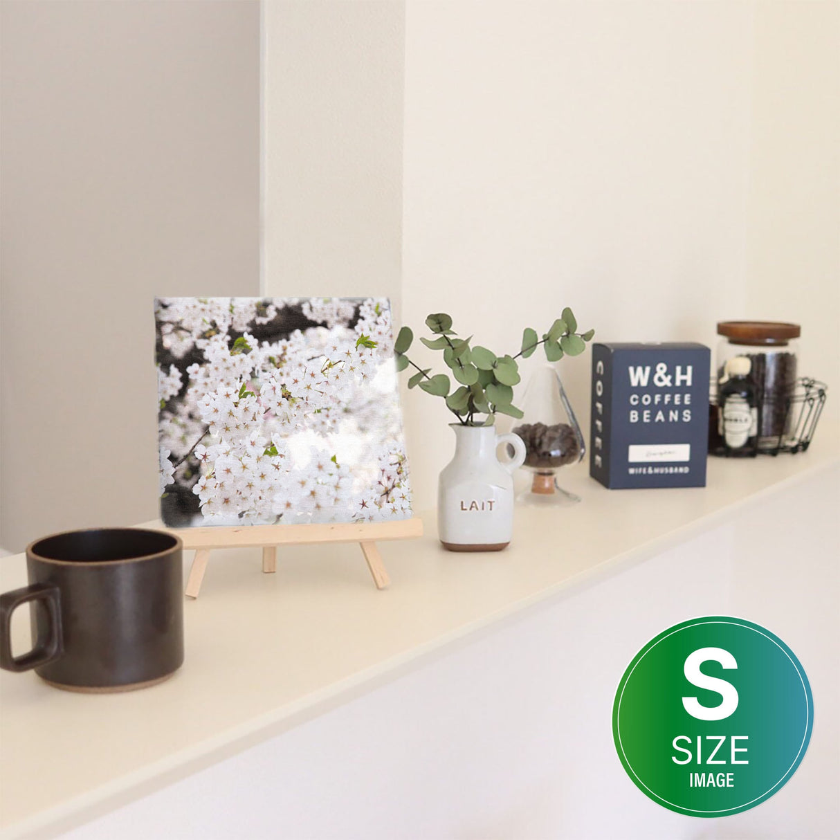 桜のファブリックパネルセット インテリア雑貨 アートパネル キャンバス 花 ホワイト nori-2005-037 - ArtDeli. アートパネル専門店