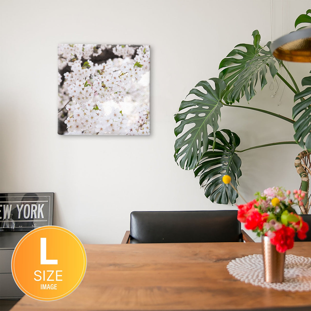 桜のファブリックパネルセット インテリア雑貨 アートパネル キャンバス 花 ホワイト nori-2005-037 - ArtDeli. アートパネル専門店