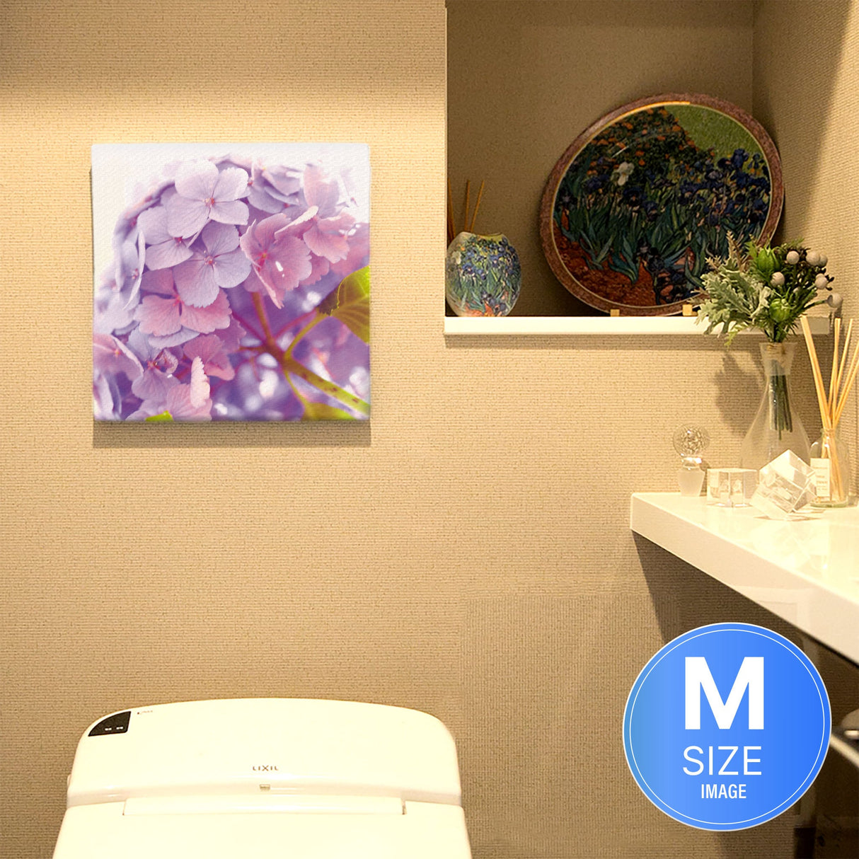 アジサイの壁掛けアートセット インテリア雑貨 アートパネル キャンバス 花 パープル nori-2005-039 - ArtDeli. アートパネル専門店