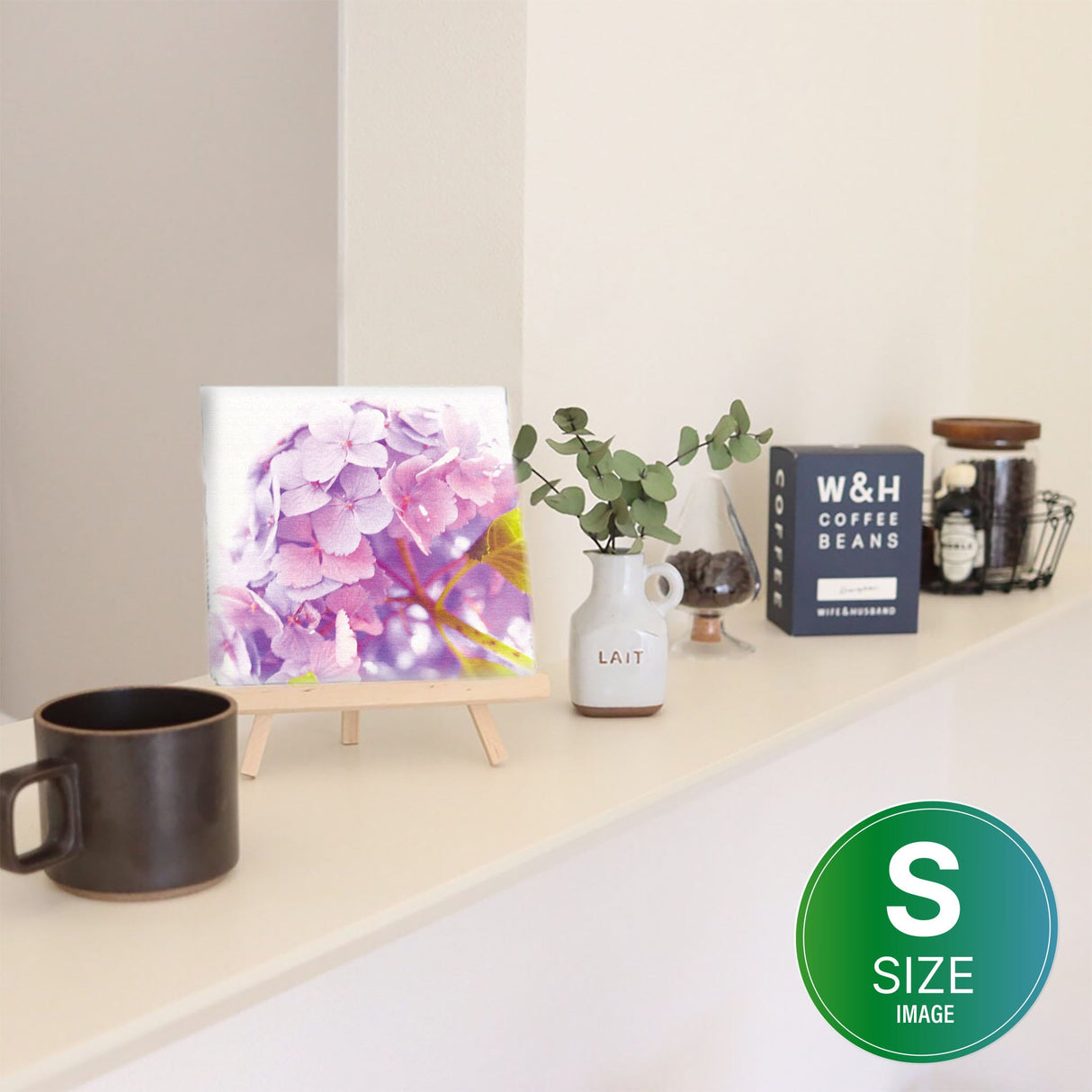アジサイの壁掛けアートセット インテリア雑貨 アートパネル キャンバス 花 パープル nori-2005-039 - ArtDeli. アートパネル専門店
