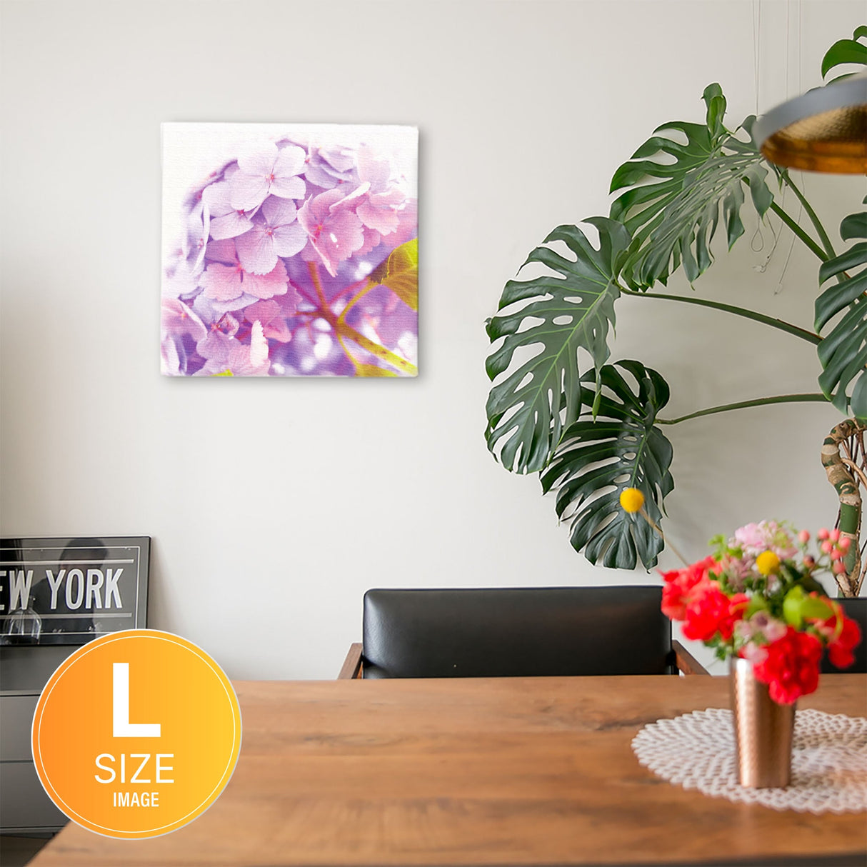 アジサイの壁掛けアートセット インテリア雑貨 アートパネル キャンバス 花 パープル nori-2005-039 - ArtDeli. アートパネル専門店