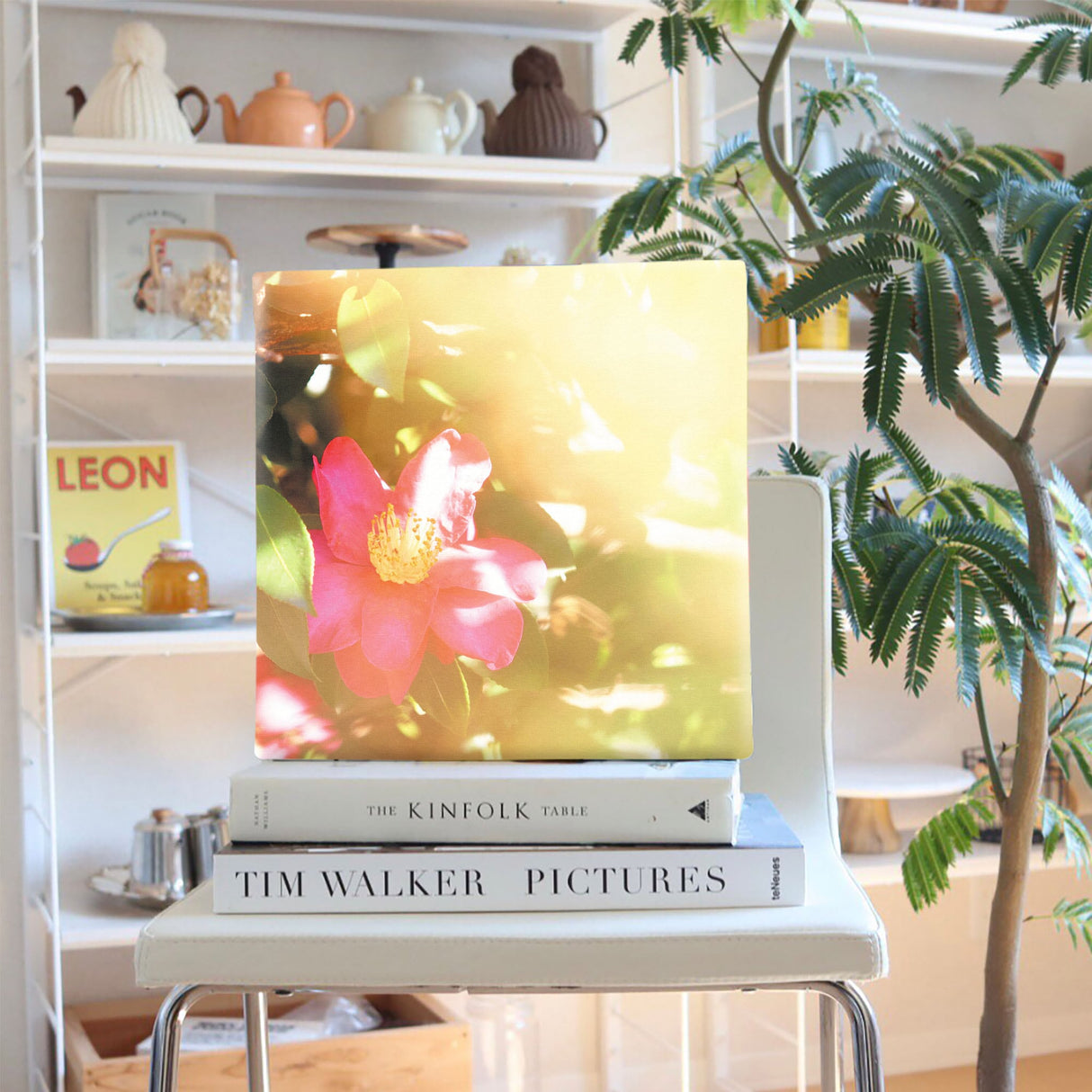 サザンカのファブリックボードセット インテリア雑貨 アートパネル キャンバス 花 グリーン nori-2005-040 - ArtDeli. アートパネル専門店