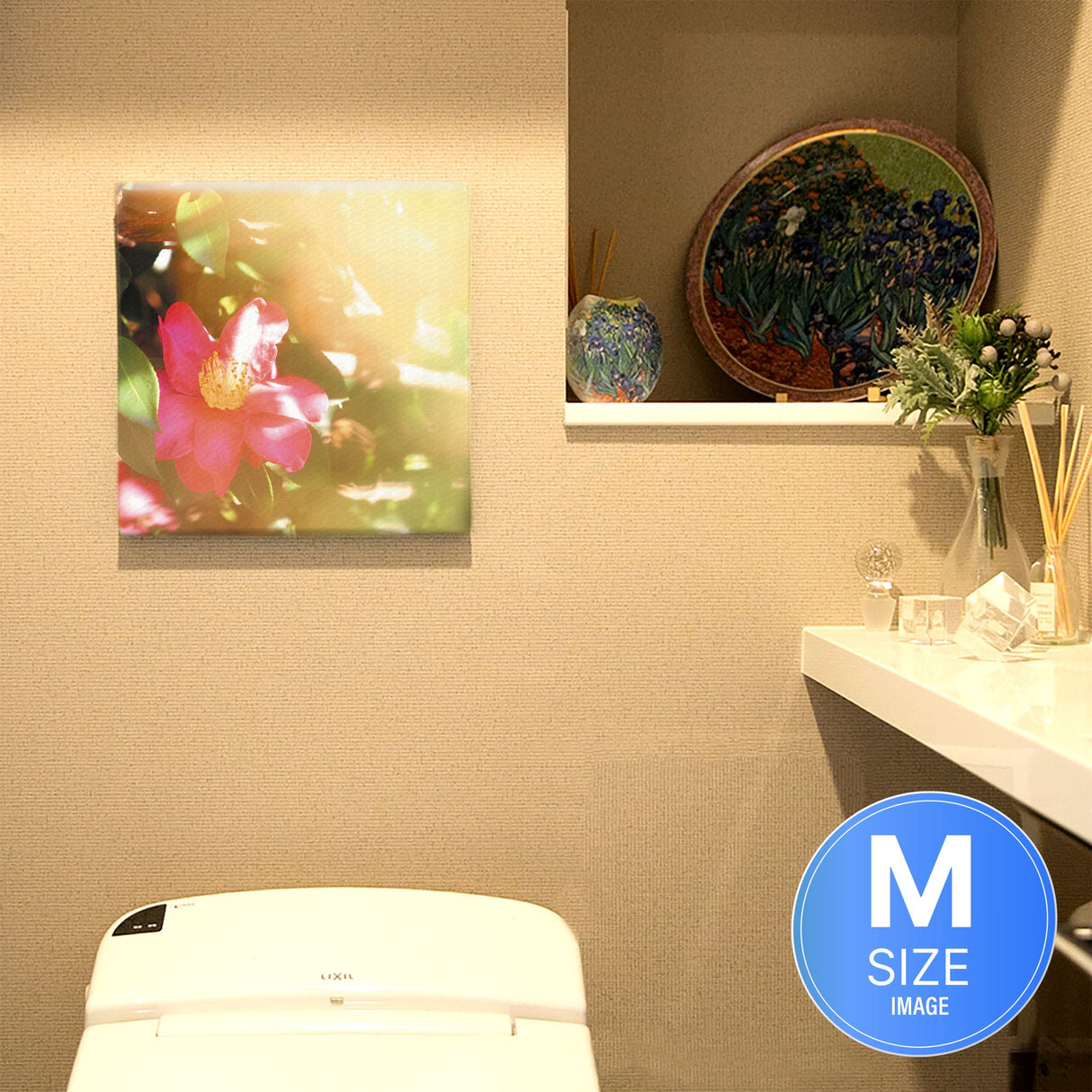 サザンカのファブリックボードセット インテリア雑貨 アートパネル キャンバス 花 グリーン nori-2005-040 - ArtDeli. アートパネル専門店