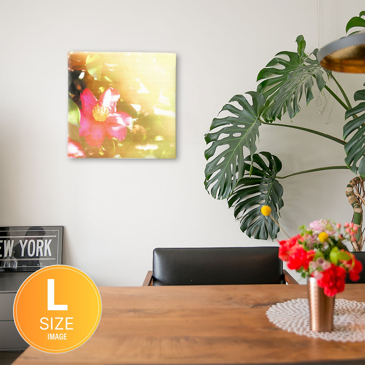 サザンカのファブリックボードセット インテリア雑貨 アートパネル キャンバス 花 グリーン nori-2005-040 - ArtDeli. アートパネル専門店