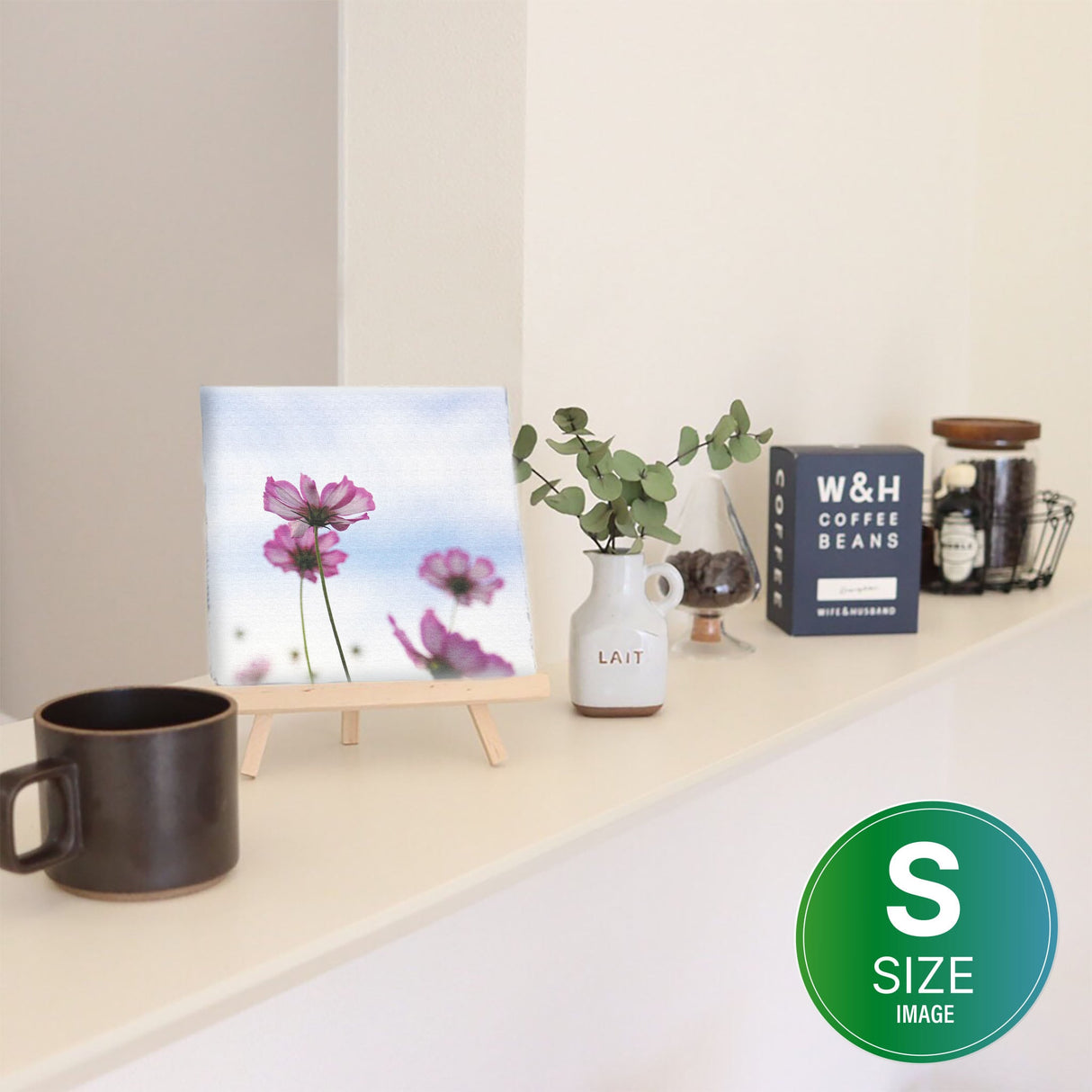 コスモスのファブリックボードセット インテリア雑貨 アートパネル キャンバス 花 ブルー nori-2005-041 - ArtDeli. アートパネル専門店