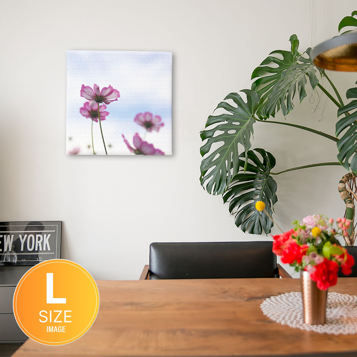 コスモスのファブリックボードセット インテリア雑貨 アートパネル キャンバス 花 ブルー nori-2005-041 - ArtDeli. アートパネル専門店