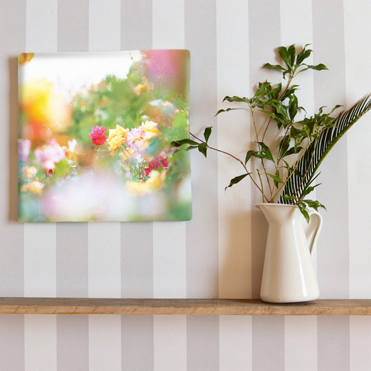 バラのファブリックパネルセット インテリア雑貨 アートパネル キャンバス 花 グリーン nori-2005-043 - ArtDeli. アートパネル専門店