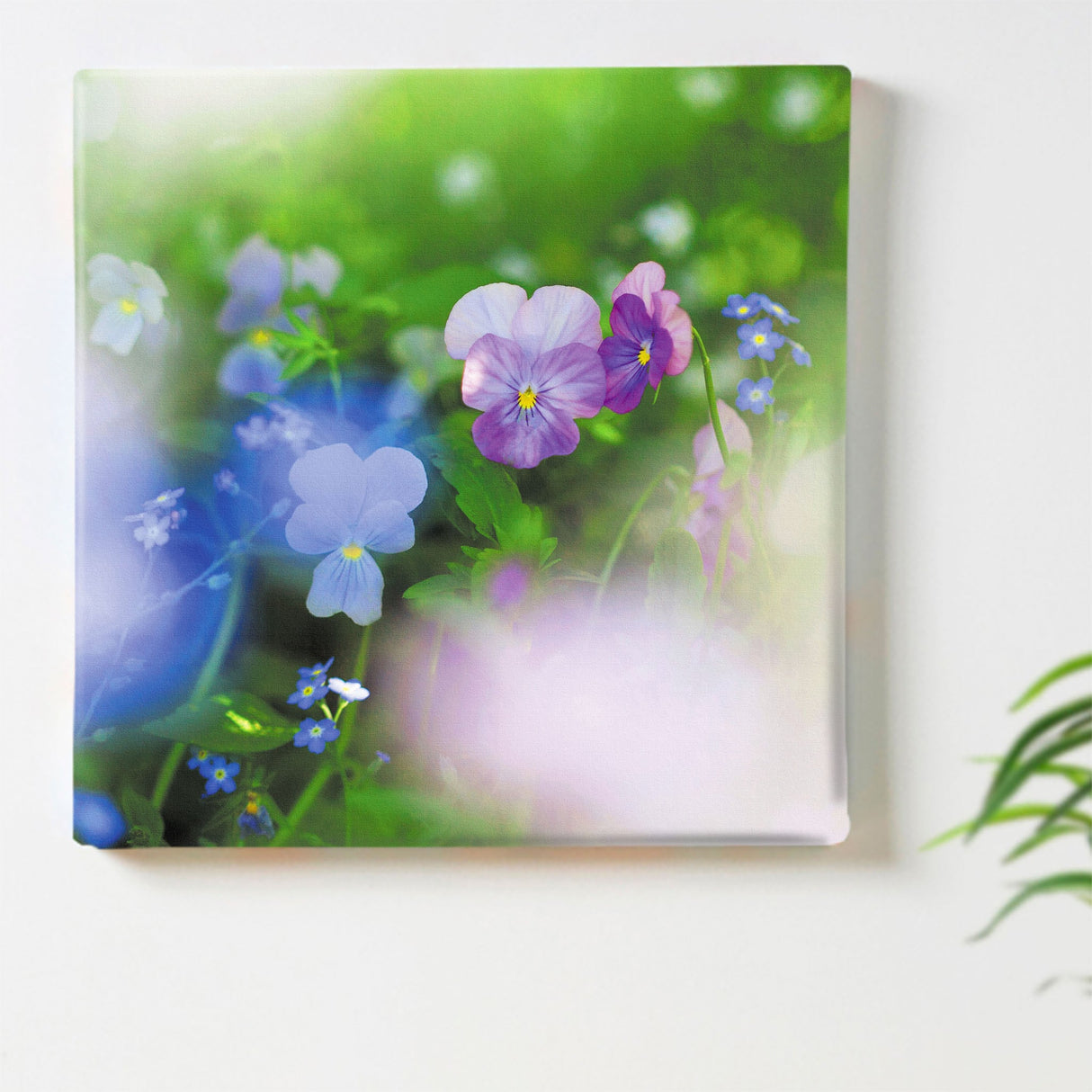 ビオラのウォールデコセット インテリア雑貨 アートパネル キャンバス 花 グリーン nori-2005-044 - ArtDeli. アートパネル専門店