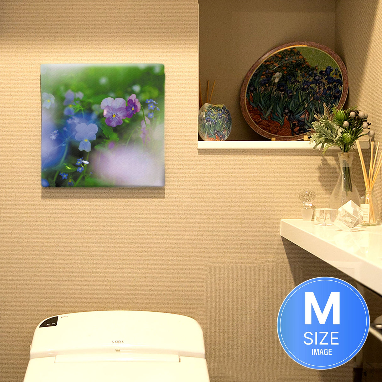 ビオラのウォールデコセット インテリア雑貨 アートパネル キャンバス 花 グリーン nori-2005-044 - ArtDeli. アートパネル専門店