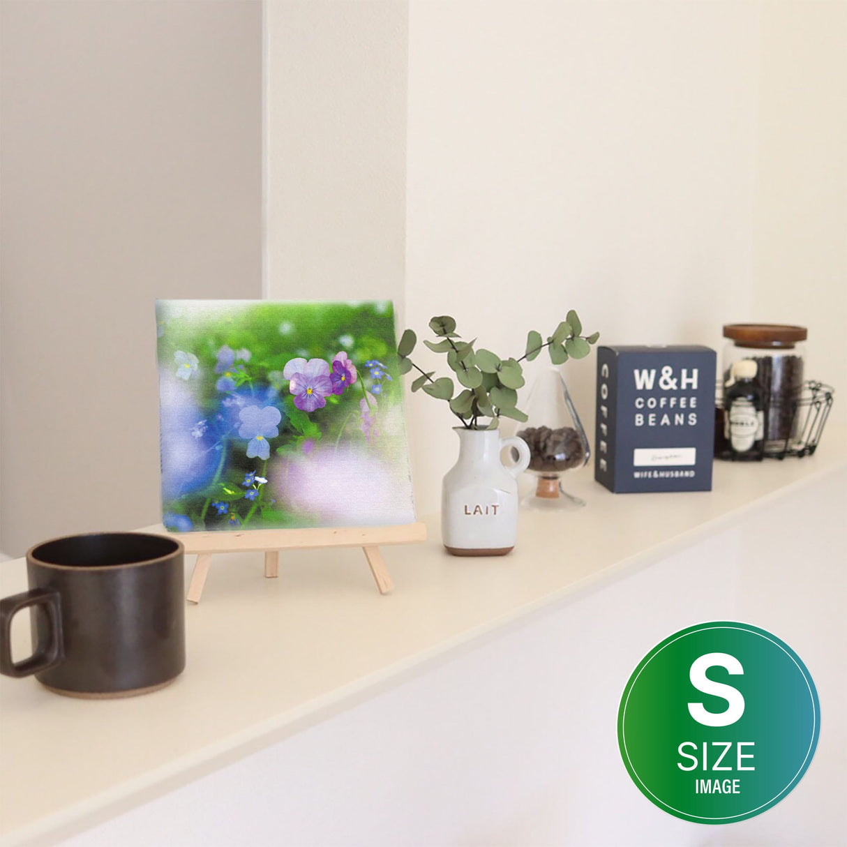 ビオラのウォールデコセット インテリア雑貨 アートパネル キャンバス 花 グリーン nori-2005-044 - ArtDeli. アートパネル専門店