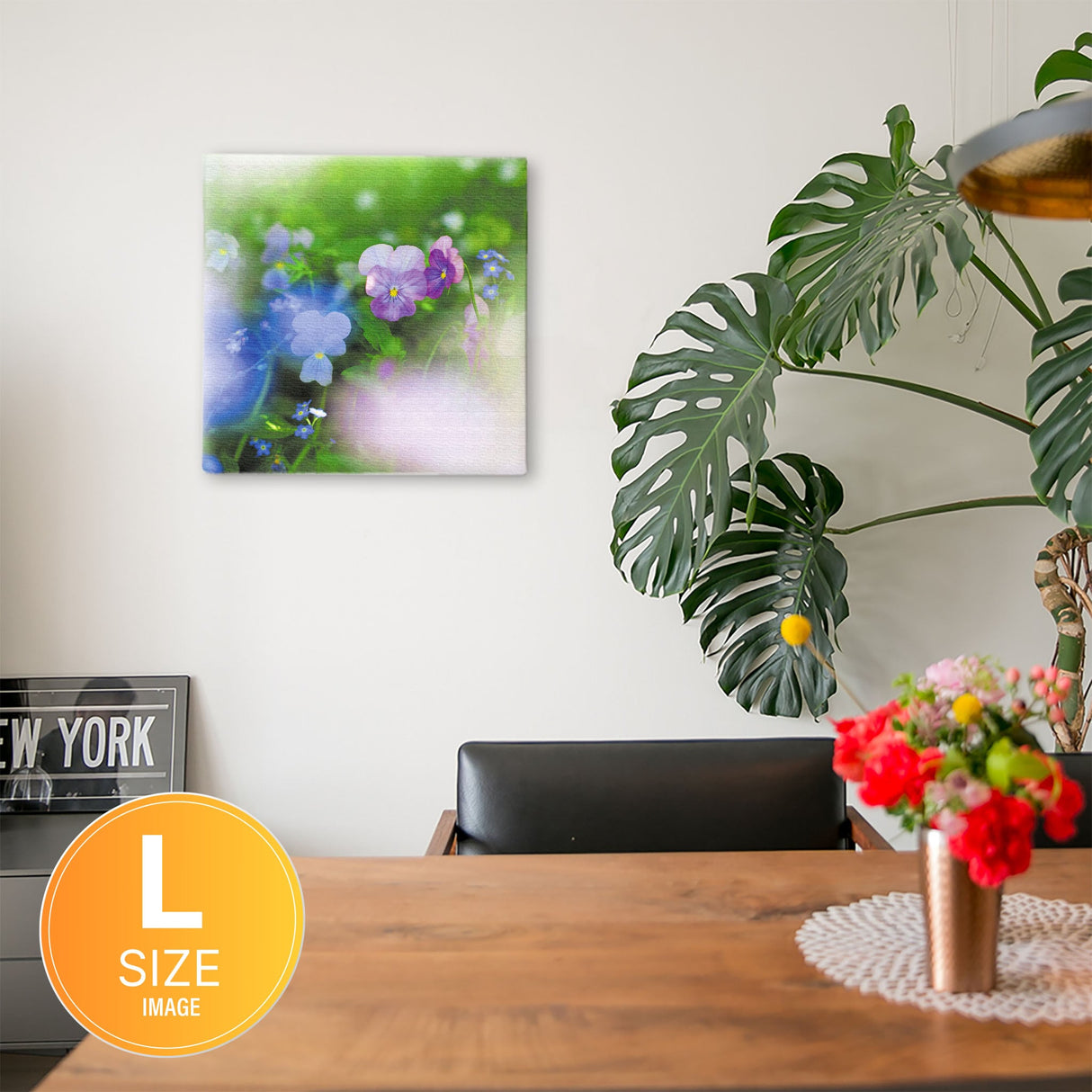 ビオラのウォールデコセット インテリア雑貨 アートパネル キャンバス 花 グリーン nori-2005-044 - ArtDeli. アートパネル専門店