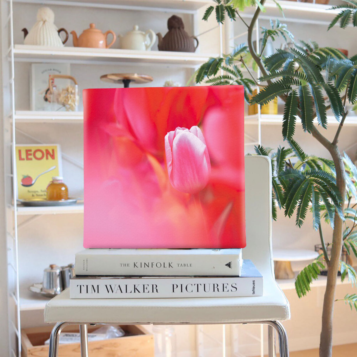 チューリップのファブリックパネルセット インテリア雑貨 アートパネル キャンバス 花 レッド nori-2005-045 - ArtDeli. アートパネル専門店