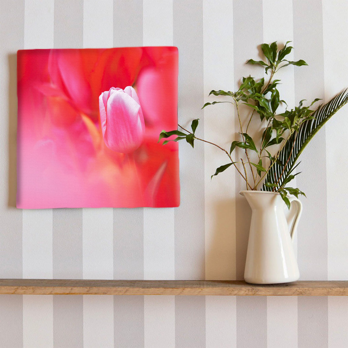 チューリップのファブリックパネルセット インテリア雑貨 アートパネル キャンバス 花 レッド nori-2005-045 - ArtDeli. アートパネル専門店