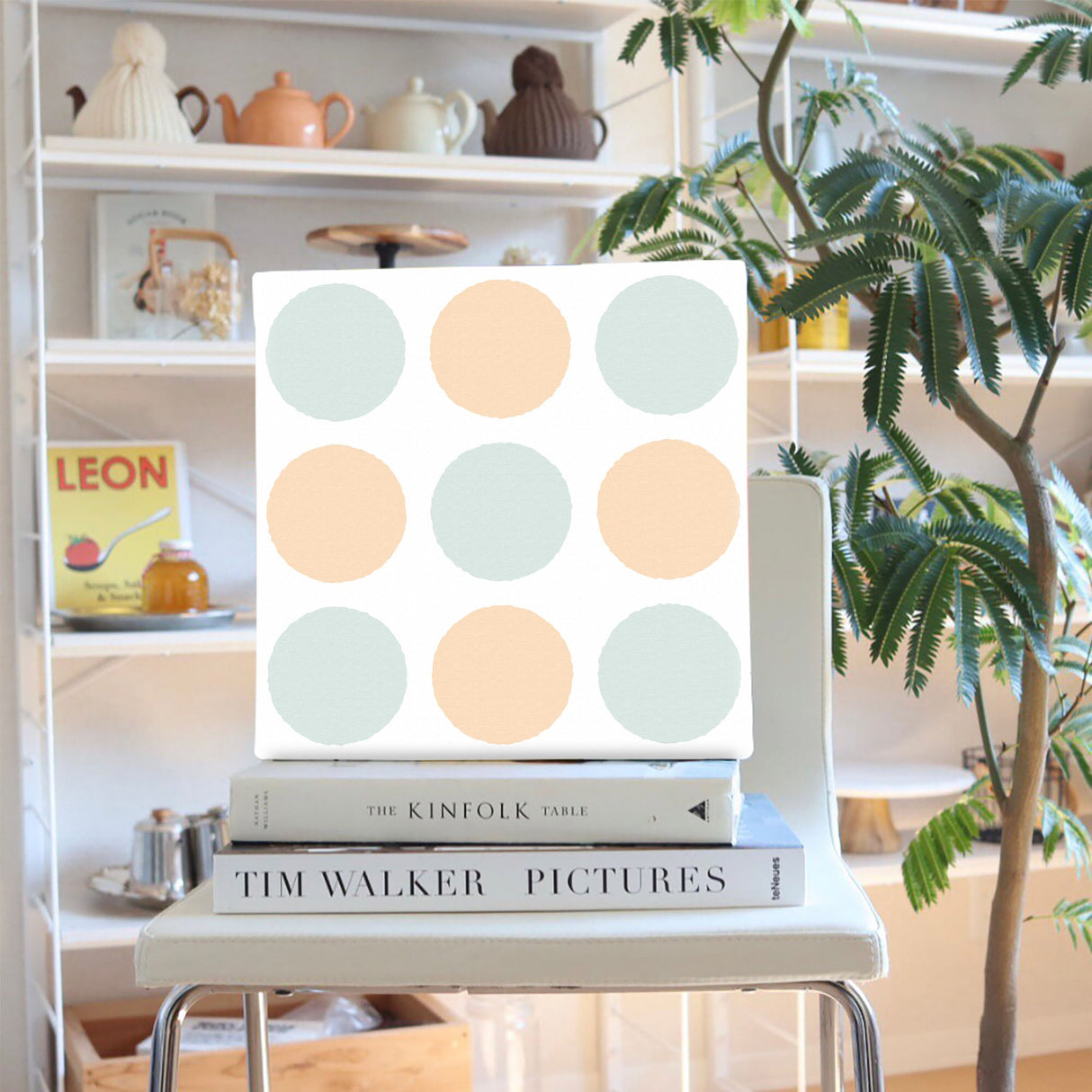 水玉のアートなインテリア小物 アート 雑貨 pat-0046