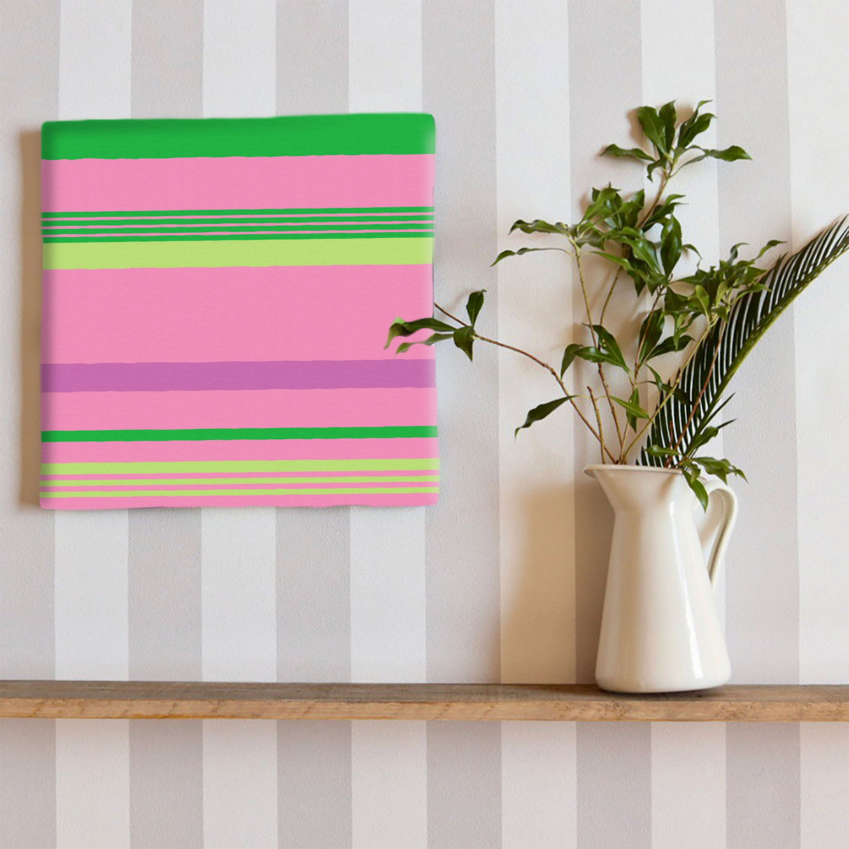 ボーダーのカラフルなインテリア小物 壁掛け アート pat-0056