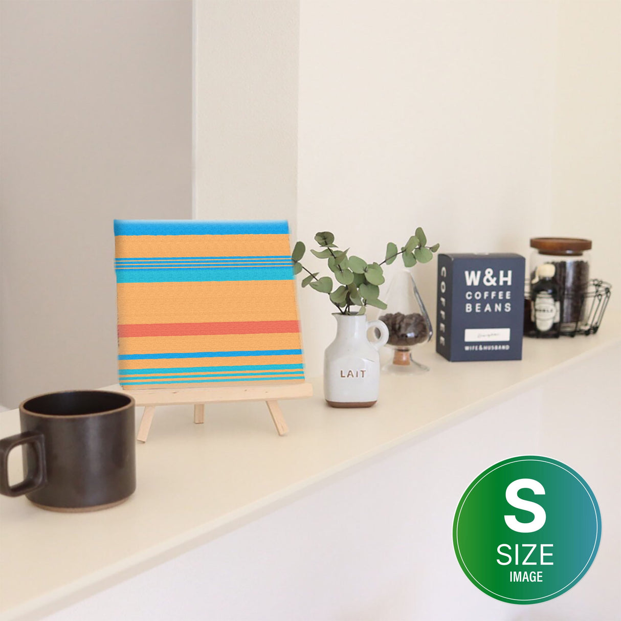 ボーダーのカラフルなインテリア小物 一人暮らし インテリア pat-0057