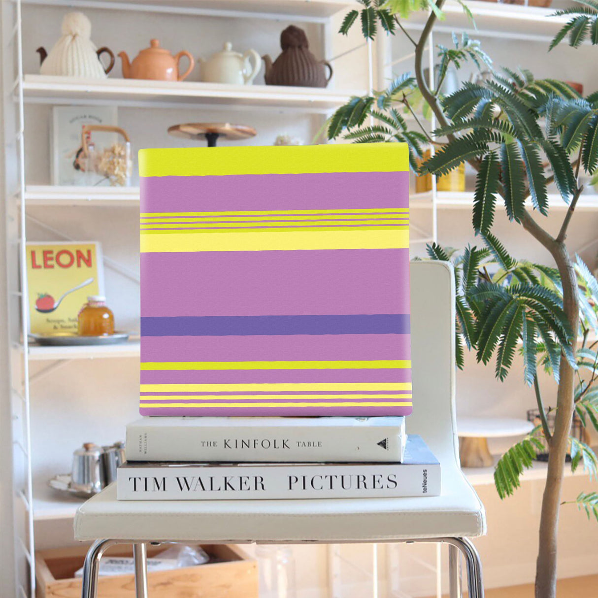 ボーダーのポップなインテリア小物 ポスター アート pat-0059