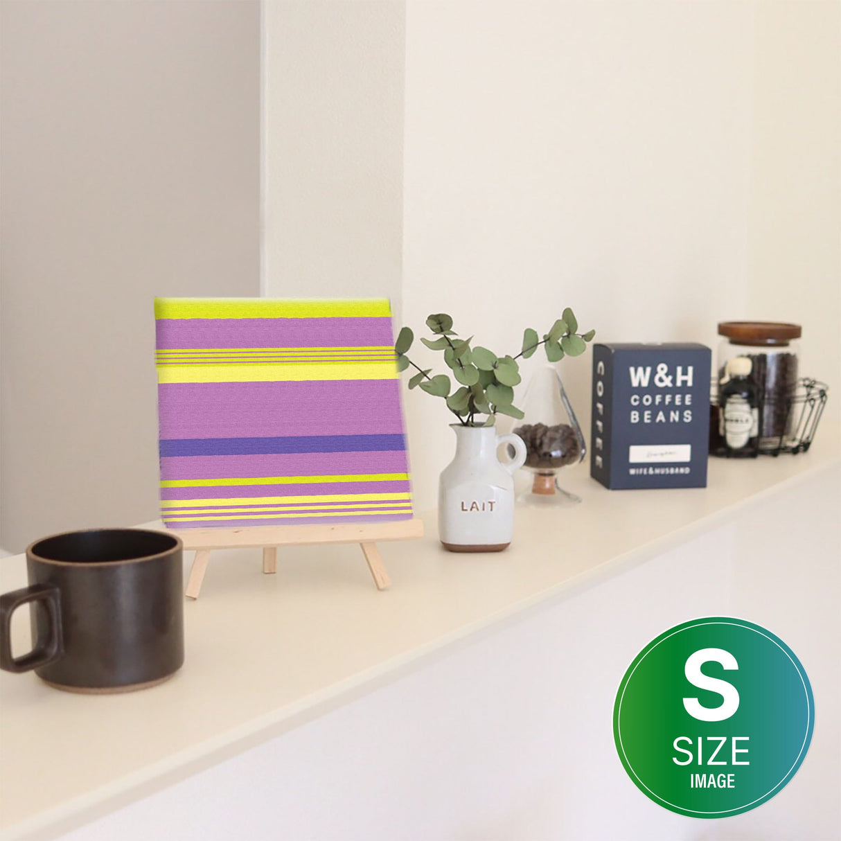 ボーダーのポップなインテリア小物 ポスター アート pat-0059