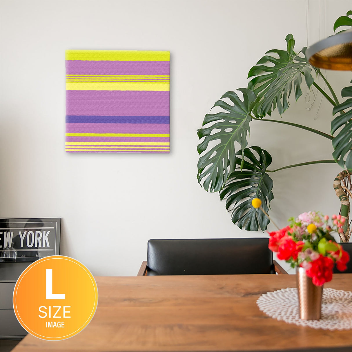 ボーダーのポップなインテリア小物 ポスター アート pat-0059