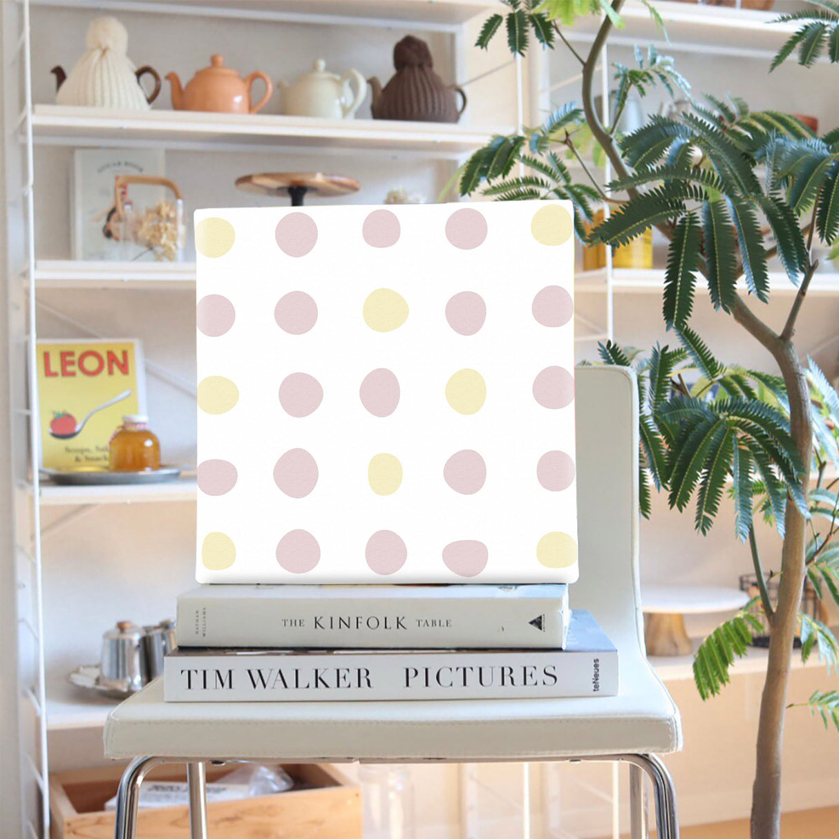 水玉のファブリックパネル ポスター アート pat-0077