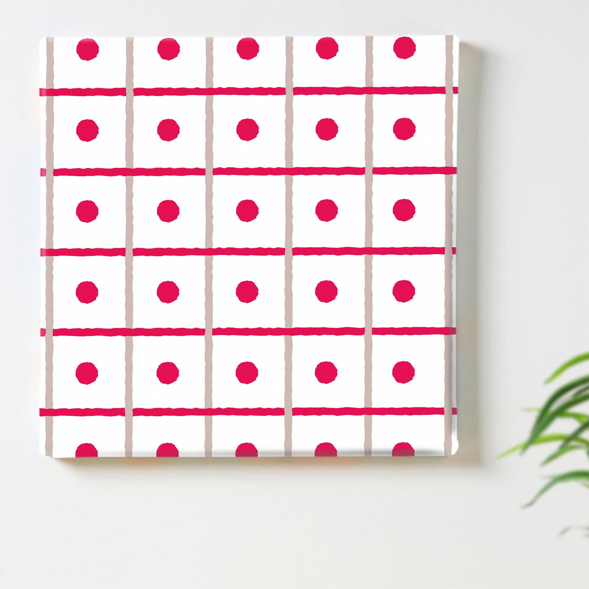 チェックのアートなファブリックパネル 写真 壁掛け pat-0080