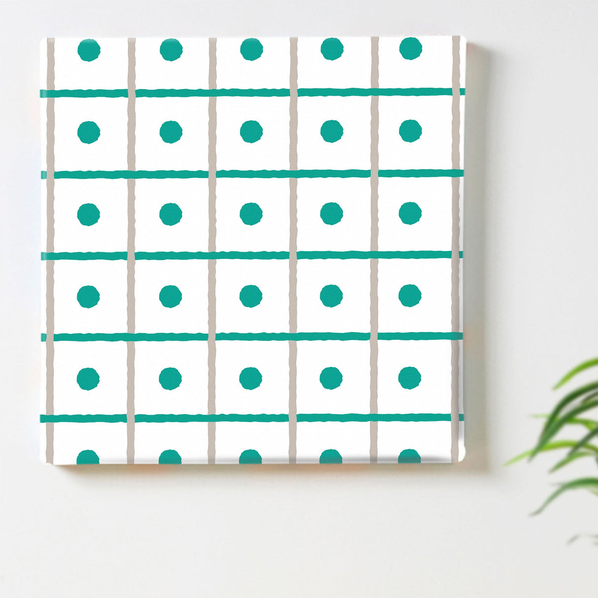 チェック柄のお部屋用インテリア小物 壁掛け アート pat-0083