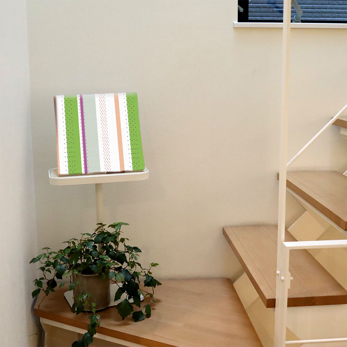 ストライプ柄・木枠のインテリア小物 ウォールデコ インテリア pat-0085