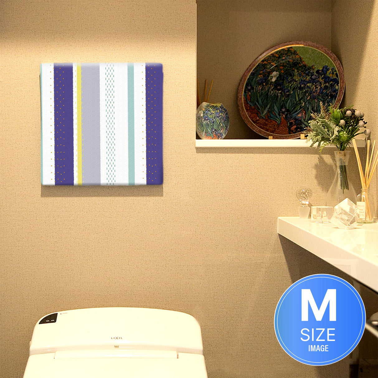 ストライプ・布地のインテリア小物 ポスター アート pat-0086