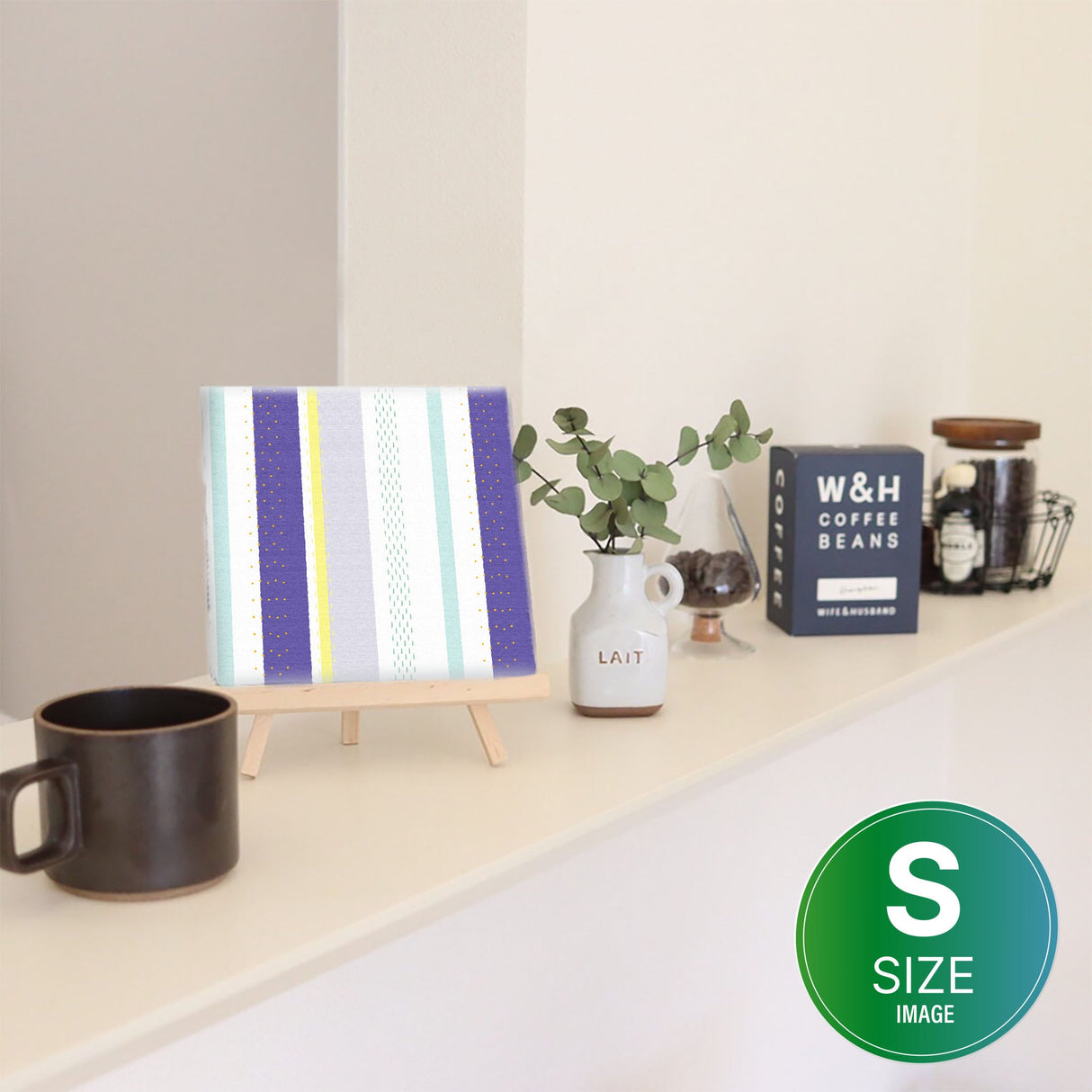 ストライプ・布地のインテリア小物 ポスター アート pat-0086