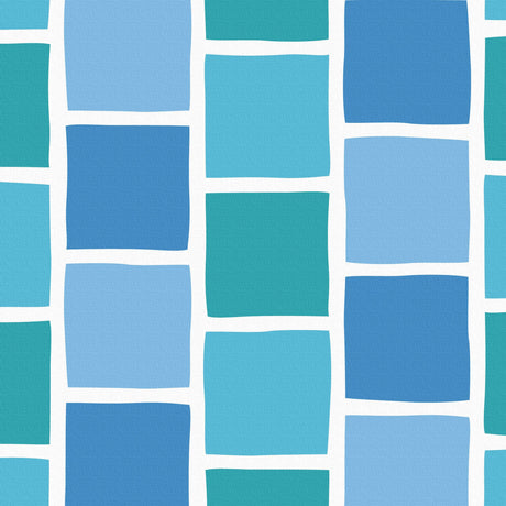 青のタイルモチーフ・インテリア小物 写真 壁掛け pat-0116