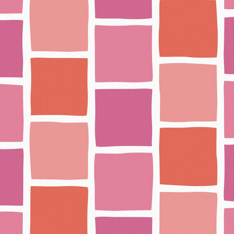 ピンクのタイルモチーフ・インテリア小物 アート 雑貨 pat-0118