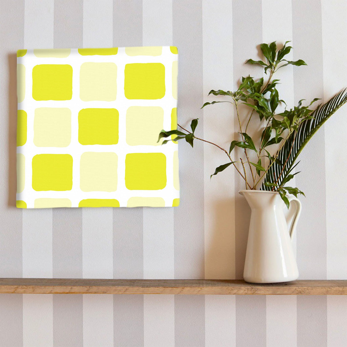 イエローのタイルモチーフ・インテリア小物 ウォールデコ インテリア pat-0121