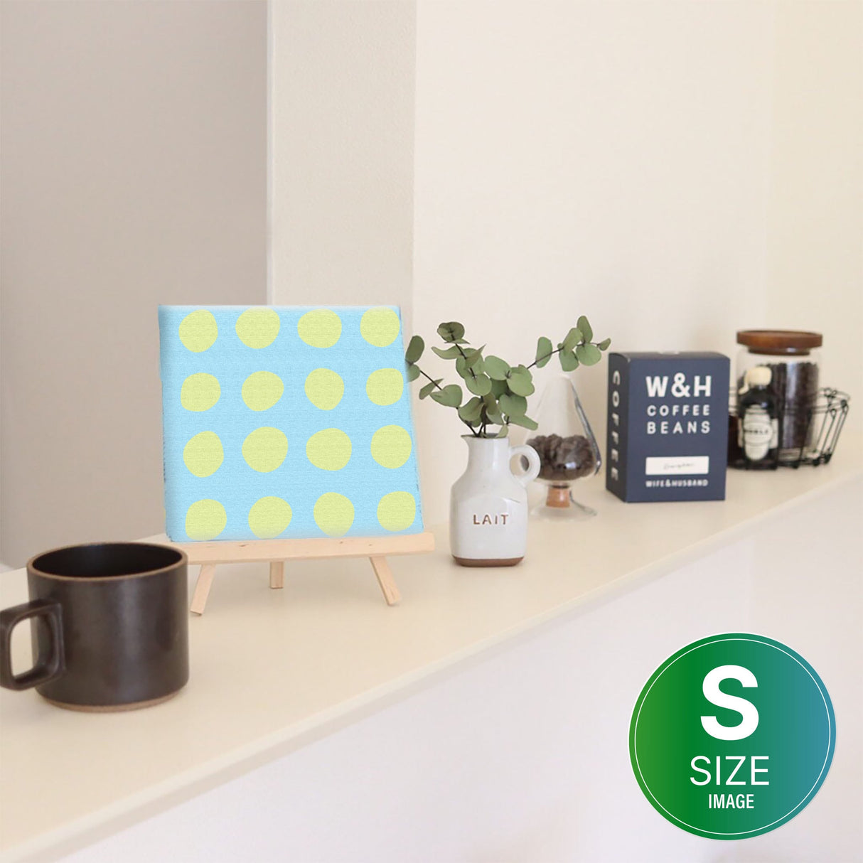 子供部屋におすすめ、水玉のインテリア小物 壁掛け アート pat-0128