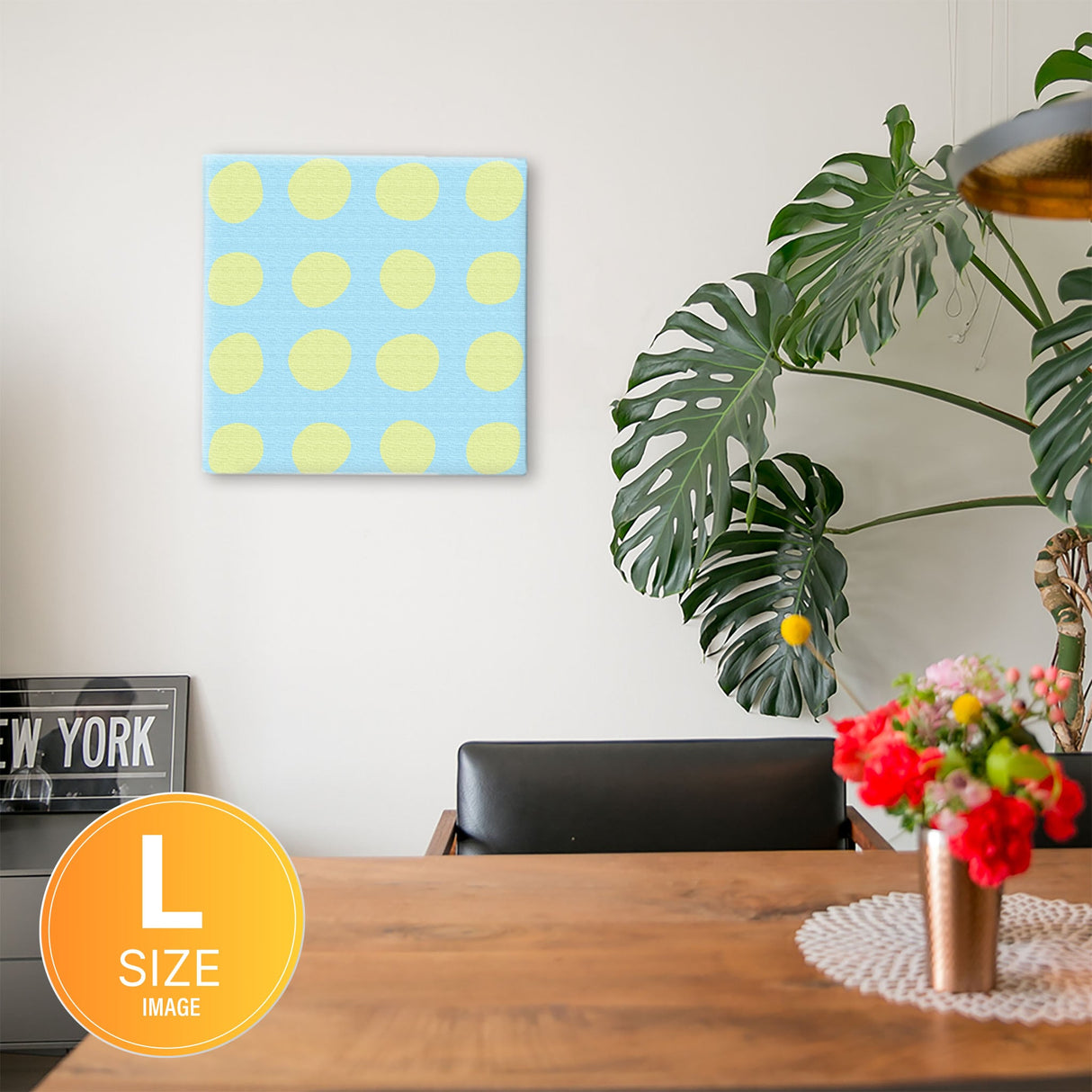 子供部屋におすすめ、水玉のインテリア小物 壁掛け アート pat-0128