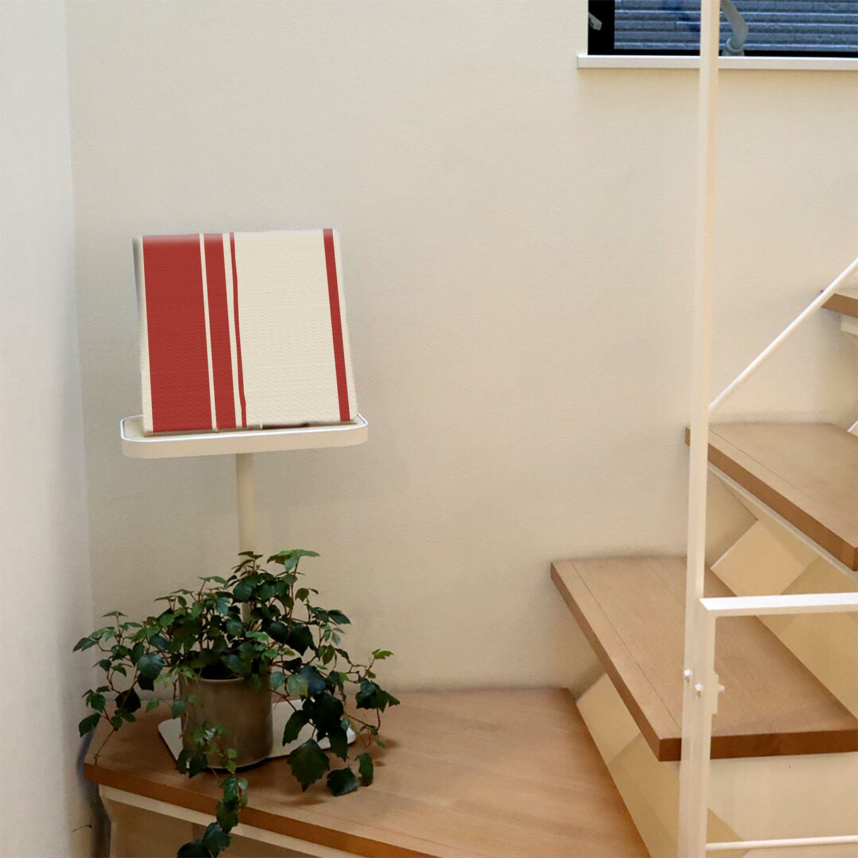 Perfect for the living room, striped fabric panel interior art pat-0141