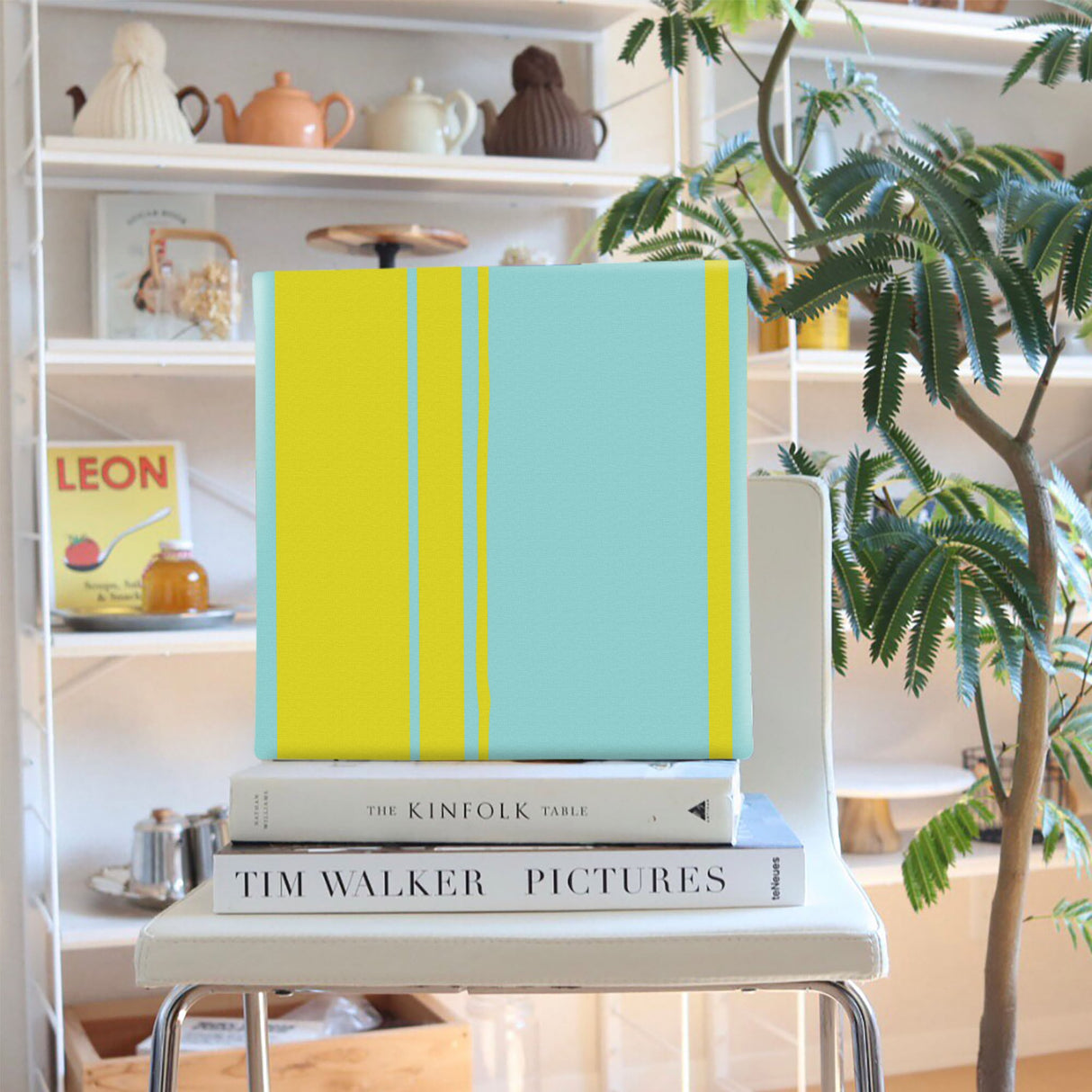 Perfect for your entranceway, this striped fabric panel is perfect for your photo art pat-0142