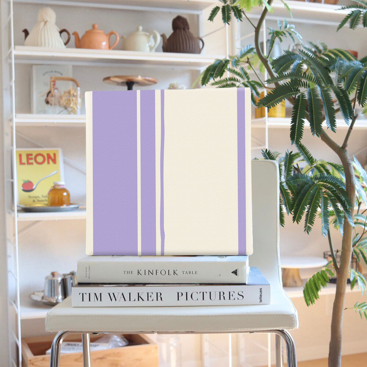 Perfect for the bedroom, striped fabric panel photo wall hanging pat-0143