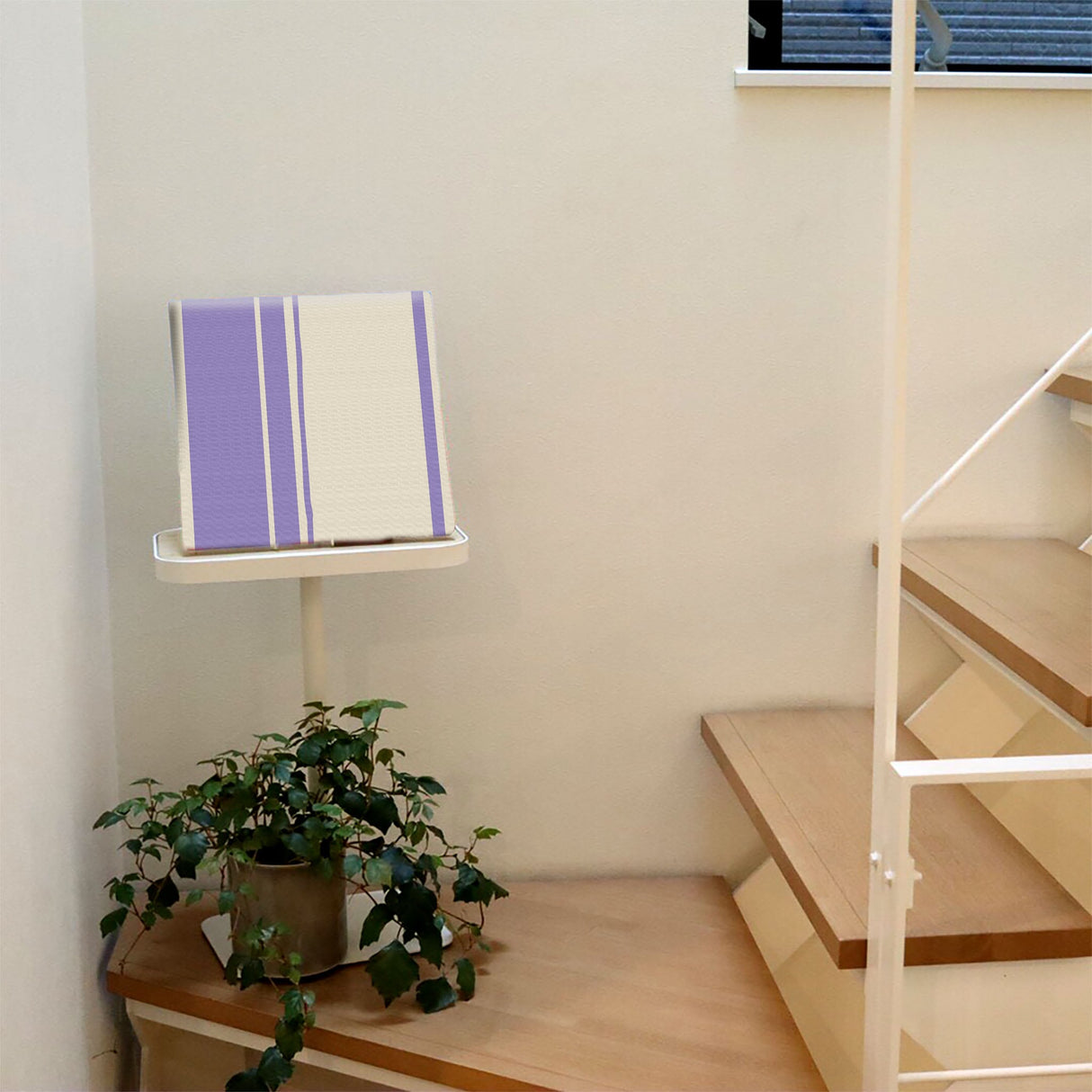 Perfect for the bedroom, striped fabric panel photo wall hanging pat-0143