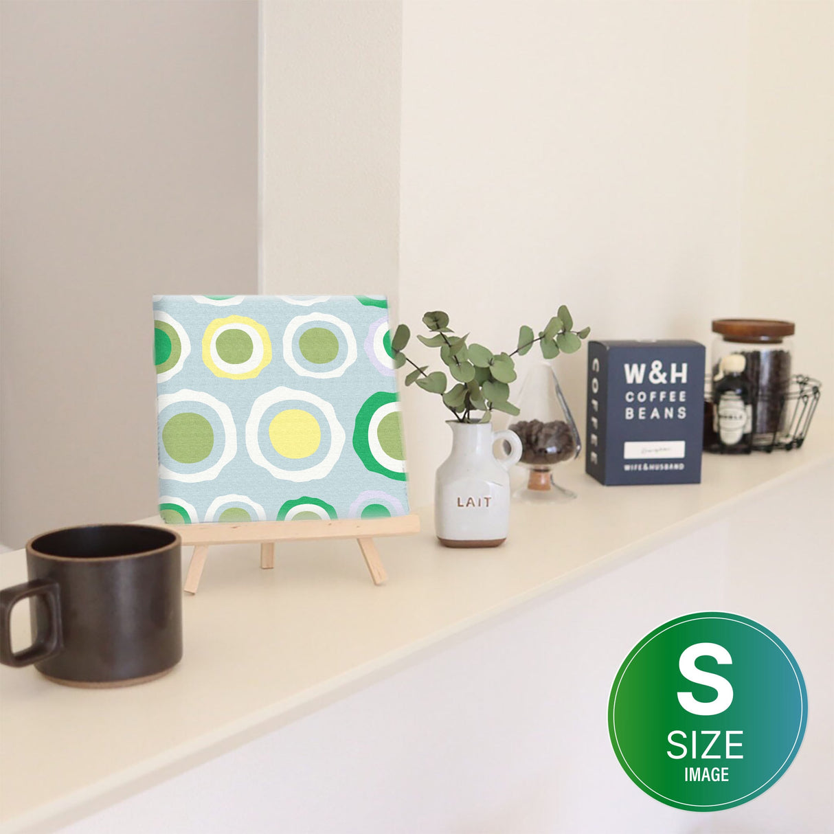 子供部屋にぴったり、水玉のファブリックパネル アート 雑貨 pat-0145