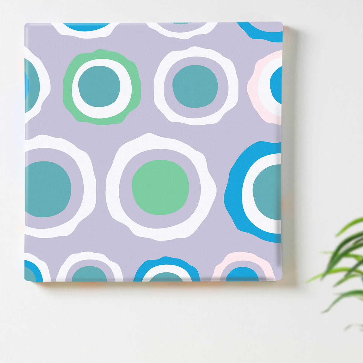 Perfect for the living room, Polka dot fabric panel wall art pat-0146