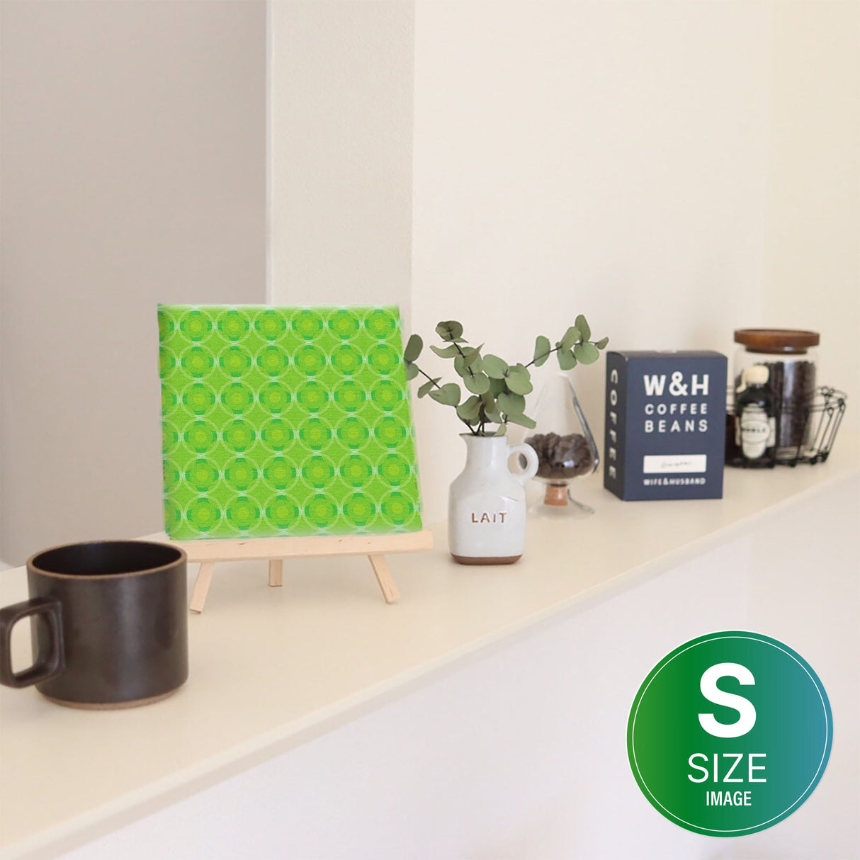 贈り物におすすめ、水玉水玉のファブリックパネル インテリア アート pat-0150