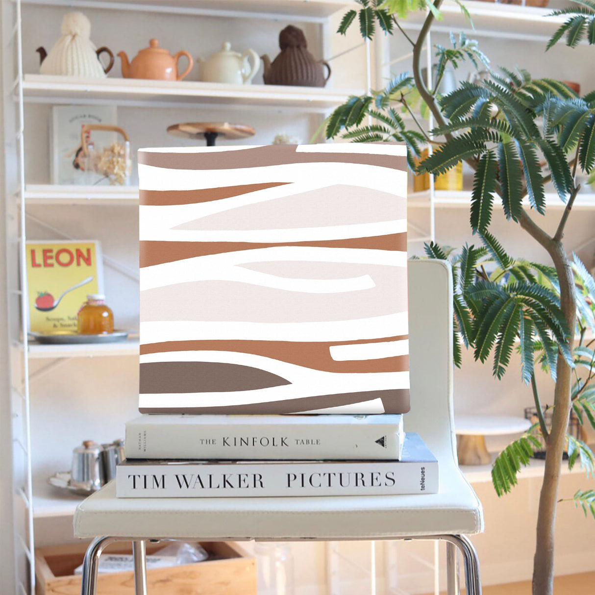 モダンなデザイン、ブラウンのインテリア小物 ポスター アート pat-0158